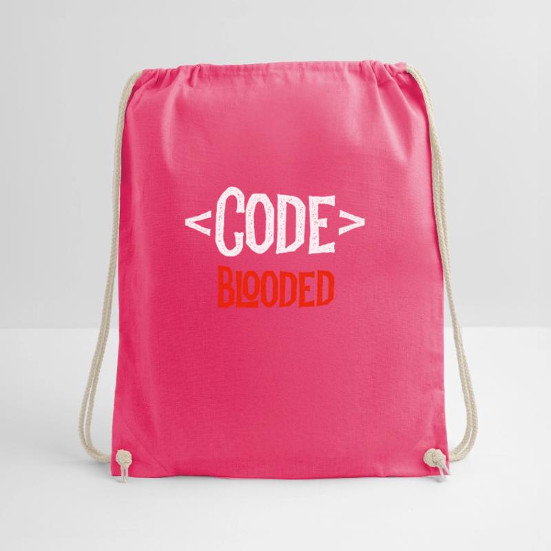Developer Shirt - Code Blooded - Coding Coder Drawstring Bag