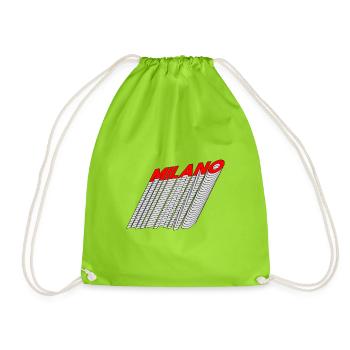 Milano Neon Lines 3D Perspective - Sac de sport léger - vert néon - Devant