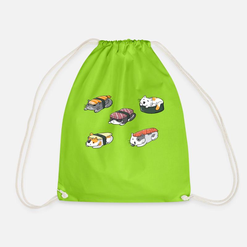 Sushi Katzen - Turnbeutel - Neongrün