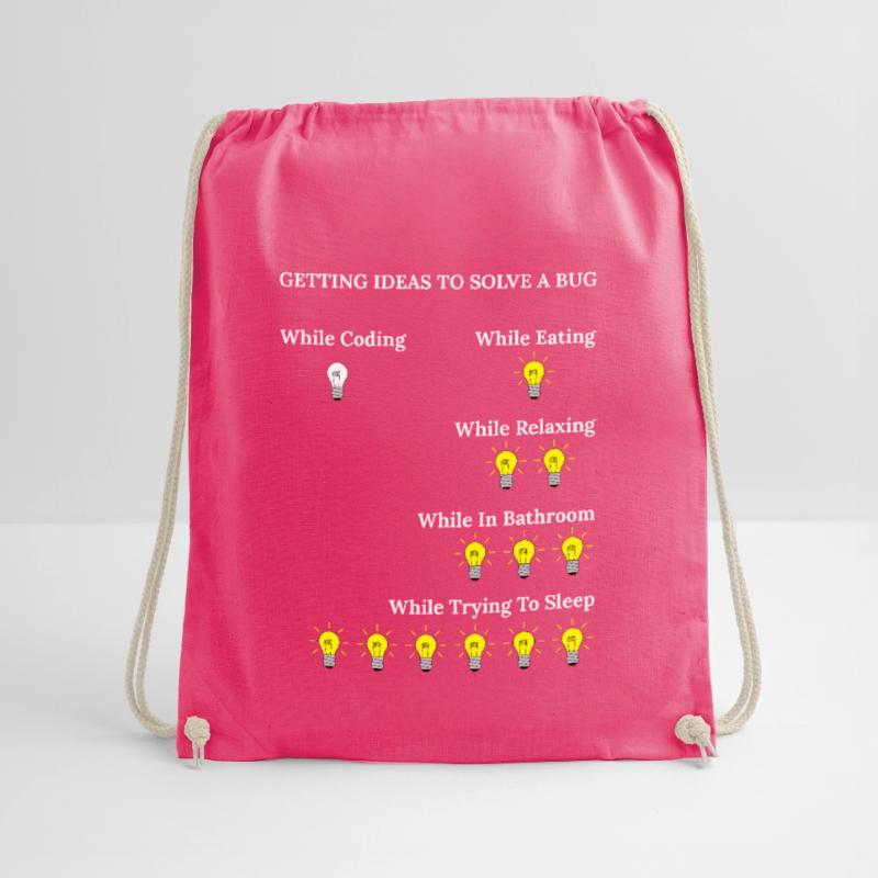 Funny Programming Software Engineer Bugs Code Drawstring Bag