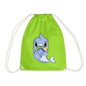 Baby Junge Hai - Turnbeutel - Neongrün - Vorne