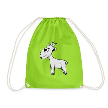 Goat Goat Buck - Drawstring Bag - neon green - Front