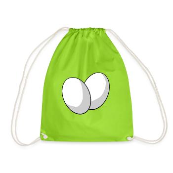Eier - Turnbeutel - Neongrün - Vorne