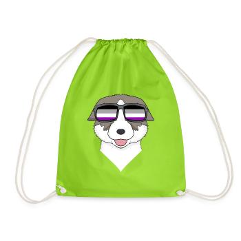 Asexual Lgbt German Thai Bangkaew Asexuality - Drawstring Bag - neon green - Front