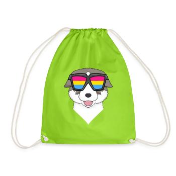 Pansexual Thai Bangkaew Dog Dog - Drawstring Bag - neon green - Front