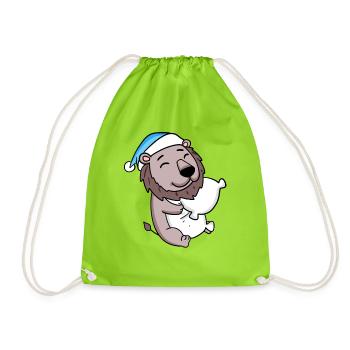 Bébé Lion - Sac de sport léger - vert néon - Devant