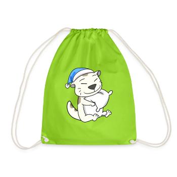 Cat cat breed Devon Rex - Drawstring Bag - neon green - Front