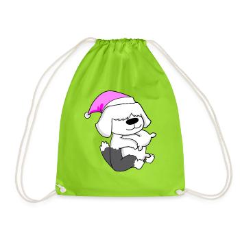 Dog Dog Breed Shetland Sheepdog - Drawstring Bag - neon green - Front