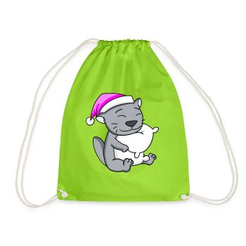 Cat Cat Breed British Shorthair - Drawstring Bag - neon green - Front