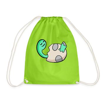 Dinosaur Egg Dino Baby Motif - Drawstring Bag - neon green - Front