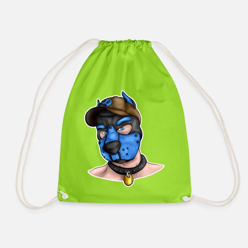 PupBlue - Drawstring Bag - neon green