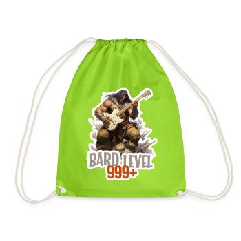 Barde Level 999 – Metal Ork RPG Design - Turnbeutel - Neongrün - Vorne