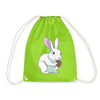 Biscuit lapin - Sac de sport léger - vert néon - Devant