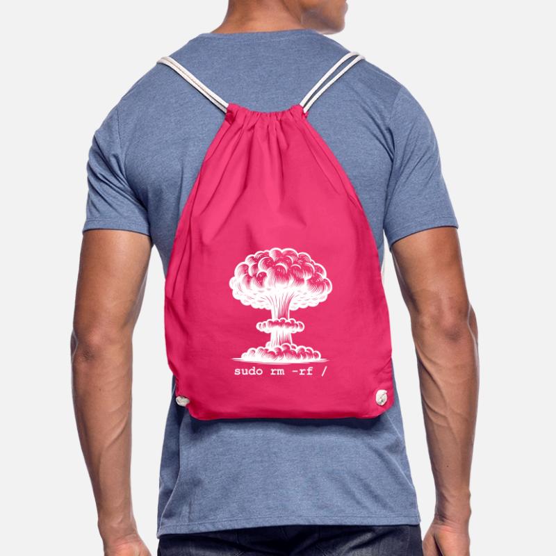Linux Funny Linux Command Sudo RM RF for Men Drawstring Bag