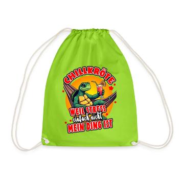 Chill crapaud parce que le stress n’est pas mon truc - Sac de sport léger - vert néon - Devant