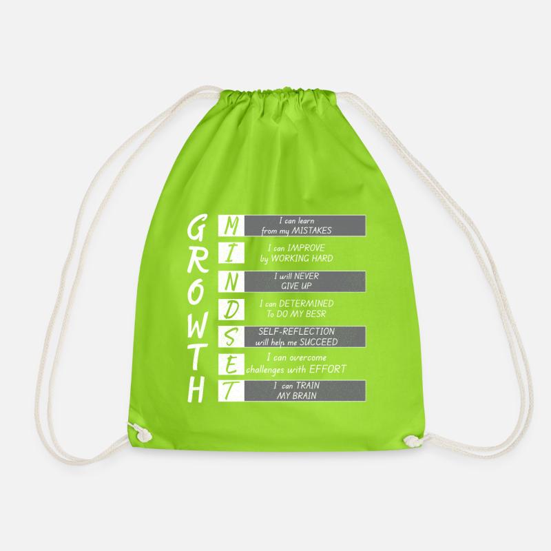 GROWTH MINDEST - Turnbeutel - Neongrün
