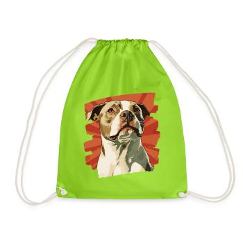 American Staffordshire - Turnbeutel - Neongrün - Vorne