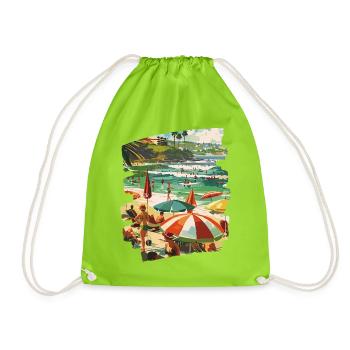 Surfer - Drawstring Bag - neon green - Front