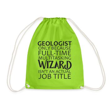 Géologue Magicien Géologie - Sac de sport léger - vert néon - Devant