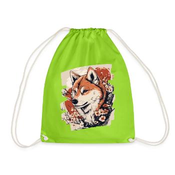 Shiba Inu - Sac de sport léger - vert néon - Devant