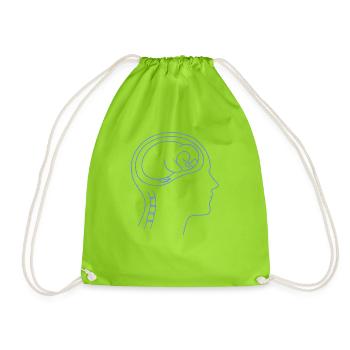 Silhouette minimaliste de cerveau de pingouin - Sac de sport léger - vert néon - Devant