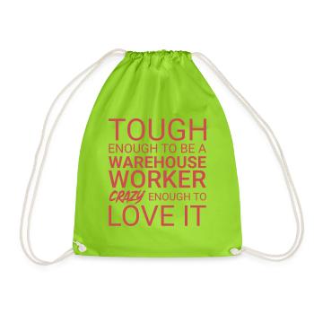 Warehouse Worker Crazy - Turnbeutel - Neongrün - Vorne