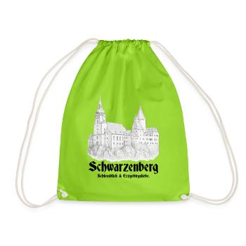 Schwarzenberg Schlossblick - Turnbeutel - Neongrün - Vorne