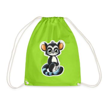 lémurien - Sac de sport léger - vert néon - Devant