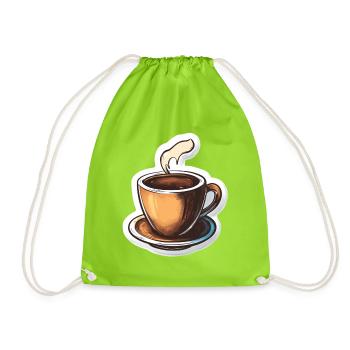 Kaffee - Turnbeutel - Neongrün - Vorne