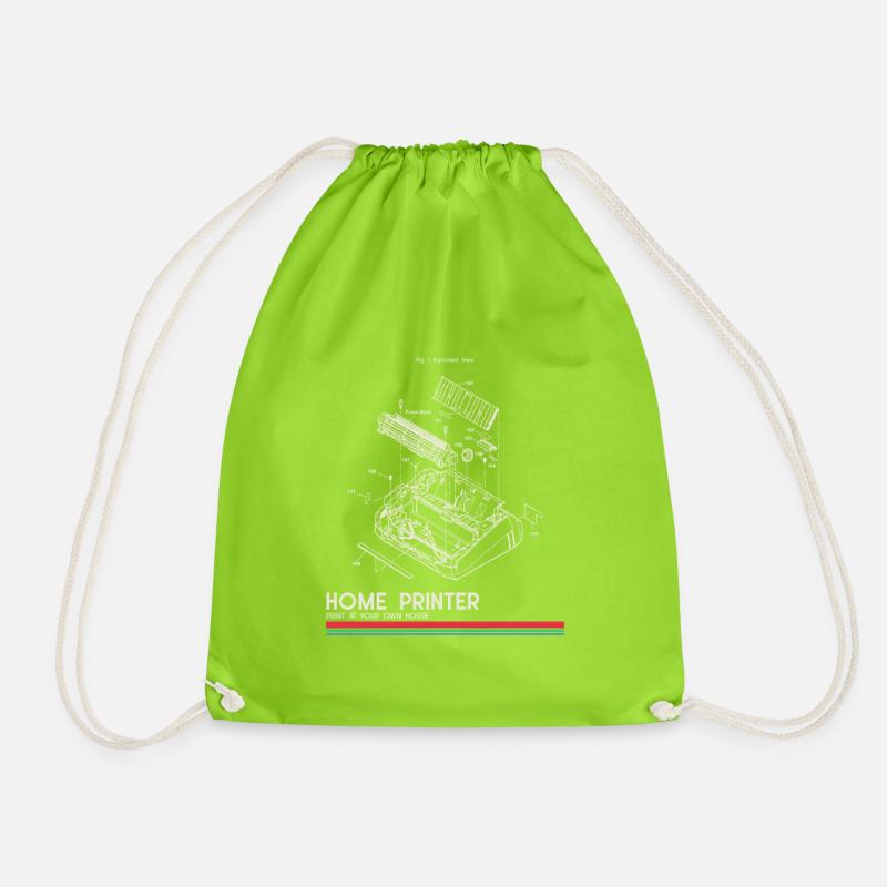 Heimdrucker Blueprint - Turnbeutel - Neongrün