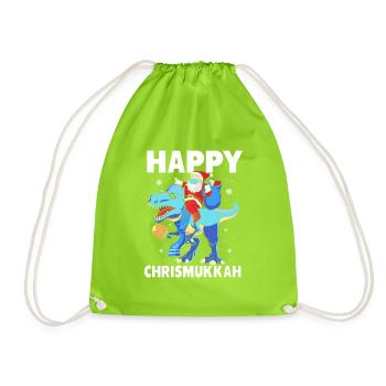 Hanoukka Hanoukka Hanoukka Noël - Sac de sport léger - vert néon - Devant