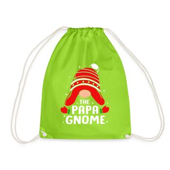 Gnome Father Grandfather - Drawstring Bag - neon green - Front