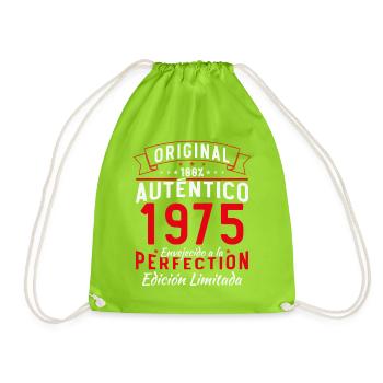 1975 Original Authentic 1975 Edition - Drawstring Bag - neon green - Front