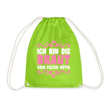 Bachelor Party Team Bride Hen Party - Drawstring Bag - neon green - Front