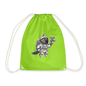 oiseau de l’espace astronaute calopsitte - Sac de sport léger - vert néon - Devant