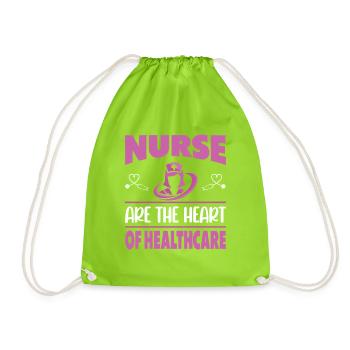 Funny Nurse Gifts Nursing Outfits - Drawstring Bag - neon green - Front