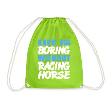 L’ennui prend fin quand il y a du plaisir dans les courses de chevaux - Sac de sport léger - vert néon - Devant