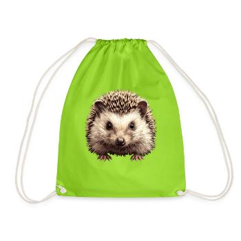 Igel - Turnbeutel - Neongrün - Vorne