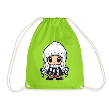 Octopus Hiver Animal Bébé Bande Dessinée - Sac de sport léger - vert néon - Devant