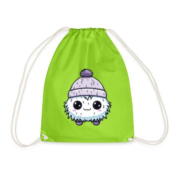 Eskimo Cold Comic Winter - Drawstring Bag - neon green - Front