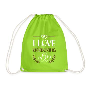 J’adore le kickboxing - Sac de sport léger - vert néon - Devant