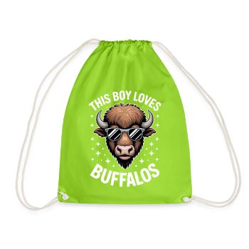 Buffalo Dire les gars drôle Buffalo cadeau - Sac de sport léger - vert néon - Devant