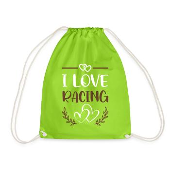 J’adore la course - Sac de sport léger - vert néon - Devant
