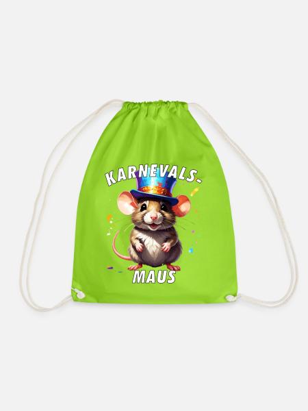 KARNEVALS MAUS - Turnbeutel - Neongrün