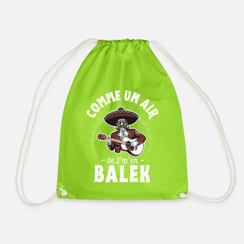 Comme un air de Balek - Humour gift idea - Drawstring Bag - neon green