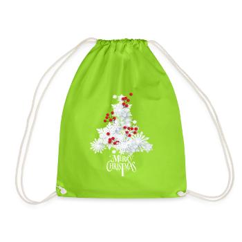 White Christmas  - Turnbeutel - Neongrün - Vorne