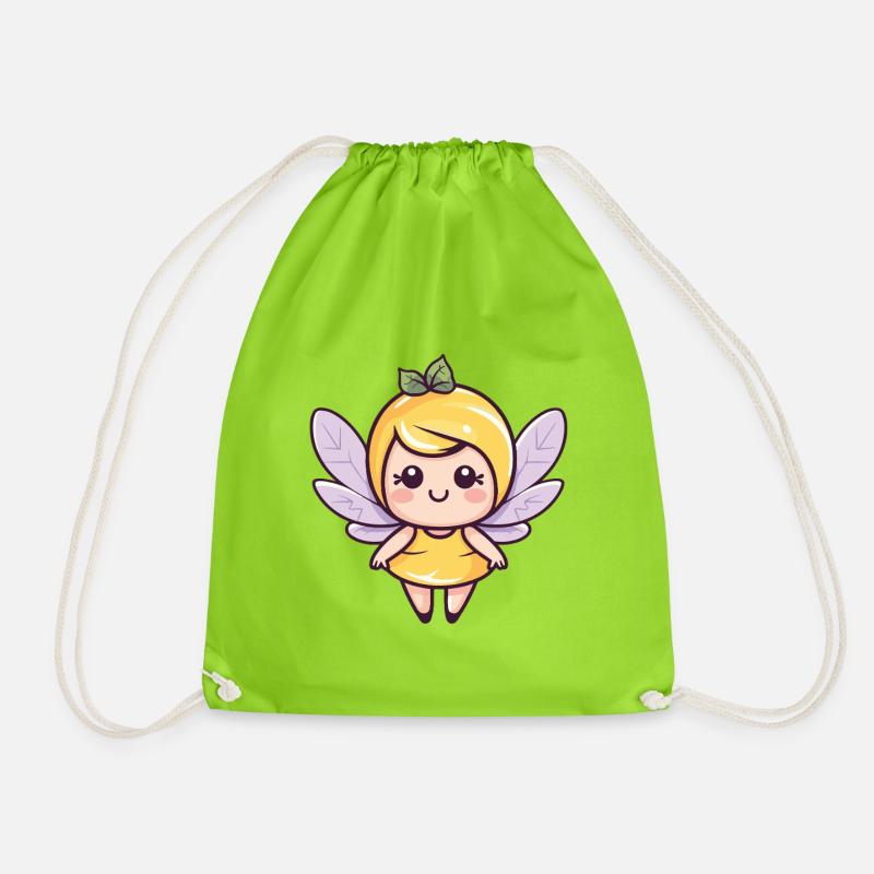 Fairy Cute Fairy Tale - Drawstring Bag - neon green