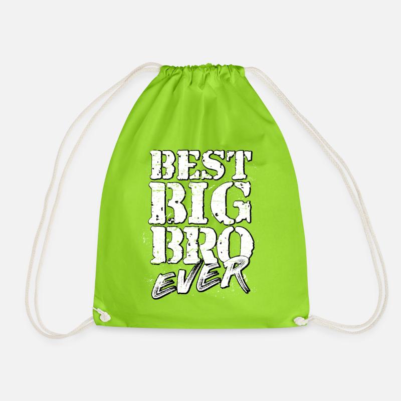Big Bro - Drawstring Bag - neon green