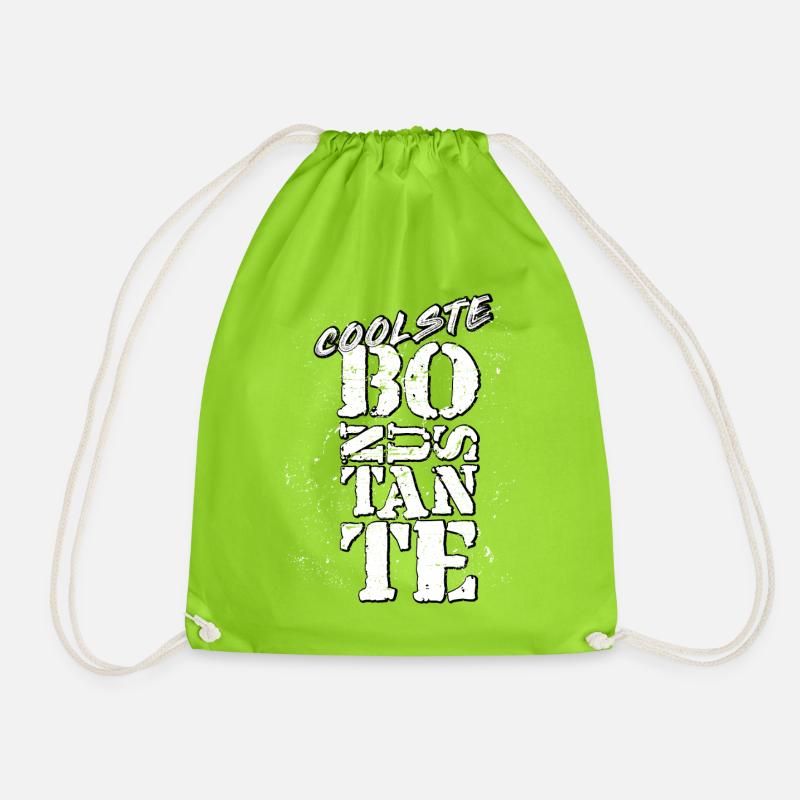 Aunt - Drawstring Bag - neon green