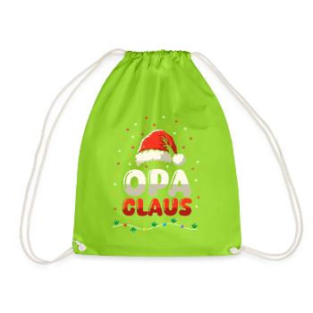 Santa Claus Grandpa Claus Christmas - Drawstring Bag - neon green - Front